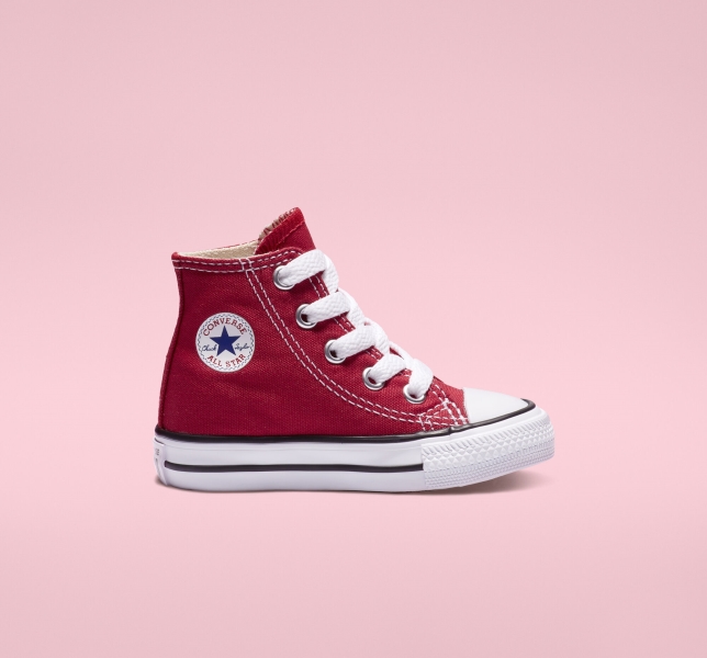 Kids' Converse Chuck Taylor All Star Classic Canvas Shoes Red | 756-NQAHMX