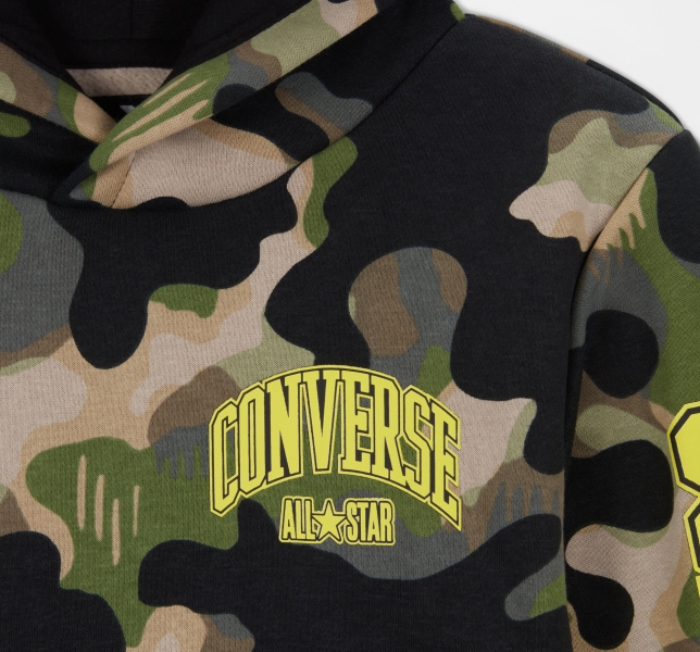 Kids' Converse Camo Pullover Hoodie Multicolor | 176-LFWXHC