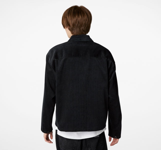 Men's Converse Lightweight Shop Jackets Black | 918-NMGXSW