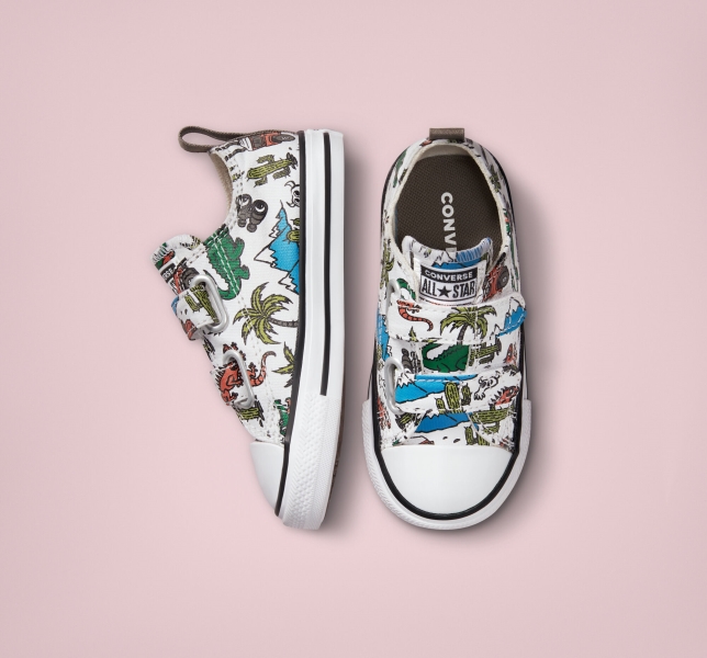 Kids' Converse Chuck Taylor All Star Easy-On Desert Explorer Canvas Shoes White / Green | 479-HLWKPF