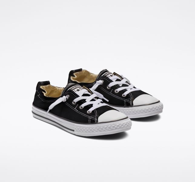 Kids' Converse Chuck Taylor All Star Shoreline Canvas Shoes Black | 352-EYWPMG
