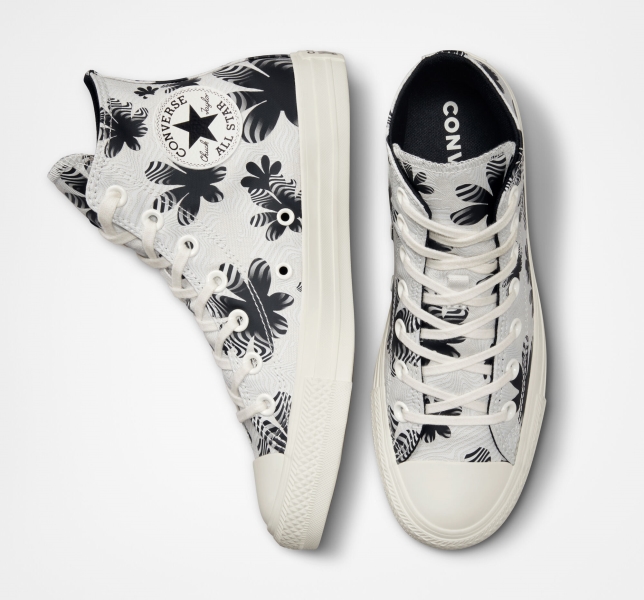 Women's Converse Chuck Taylor All Star Desert Floral Canvas Shoes Light Beige / Black | 083-KBTVEQ