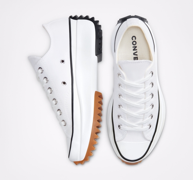 Women's Converse Run Star Platform Shoes White / Black | 045-PNTEAB