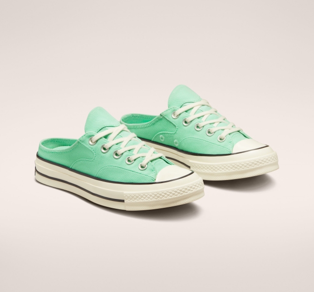 Women's Converse Chuck 70 Mule Canvas Shoes Green / Black | 135-SJEQBD