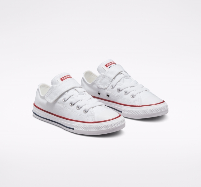 Kids' Converse Chuck Taylor All Star Easy-On Canvas Shoes White / White / Beige | 497-EIQGRY
