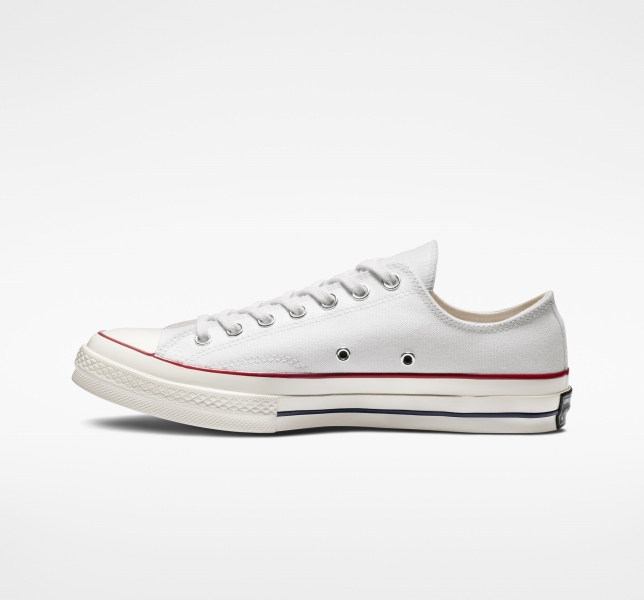 Men's Converse Chuck 70 Vintage Canvas Shoes White / Dark Red | 078-RAVBXH