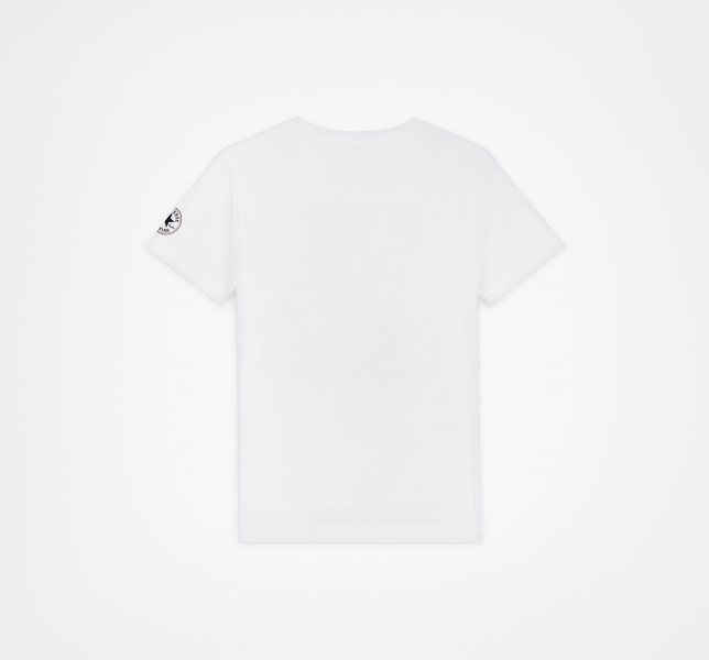 Kids' Converse Camo Logo Stack T Shirts White | 408-HUYALT