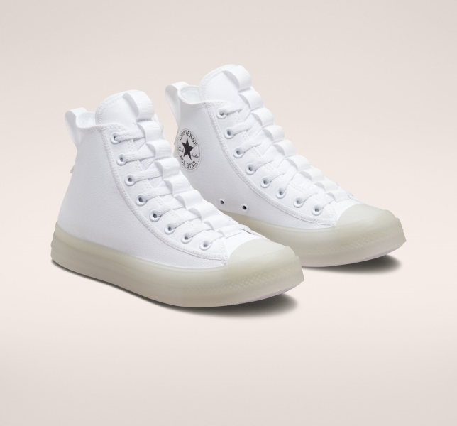 Women's Converse Chuck Taylor All Star CX Explore High Tops White / White / Black | 982-BOSRIL