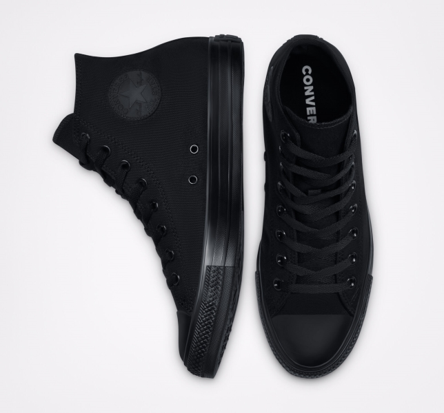 Men's Converse Chuck Taylor All Star Classic Canvas Shoes Black | 875-LKWBHS