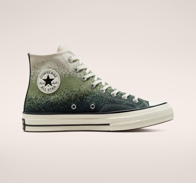 Men's Converse Chuck 70 Scatter Dye Canvas Shoes Black / Light | 096-YBUGAM