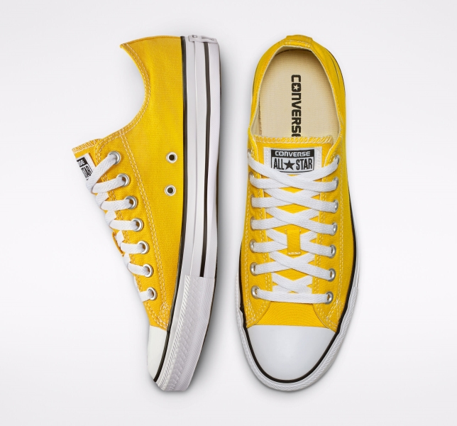 Men's Converse Chuck Taylor All Star Classic Canvas Shoes Lemon | 217-IZELSU