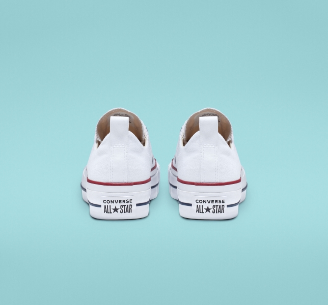 Women's Converse Chuck Taylor All Star Lift Platform Shoes White / Red / Blue | 871-RSZJQU