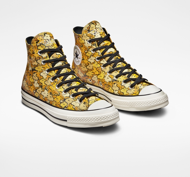 Women's Converse Peanuts Chuck 70 Canvas Shoes Yellow / Gold | 456-CHZPAV