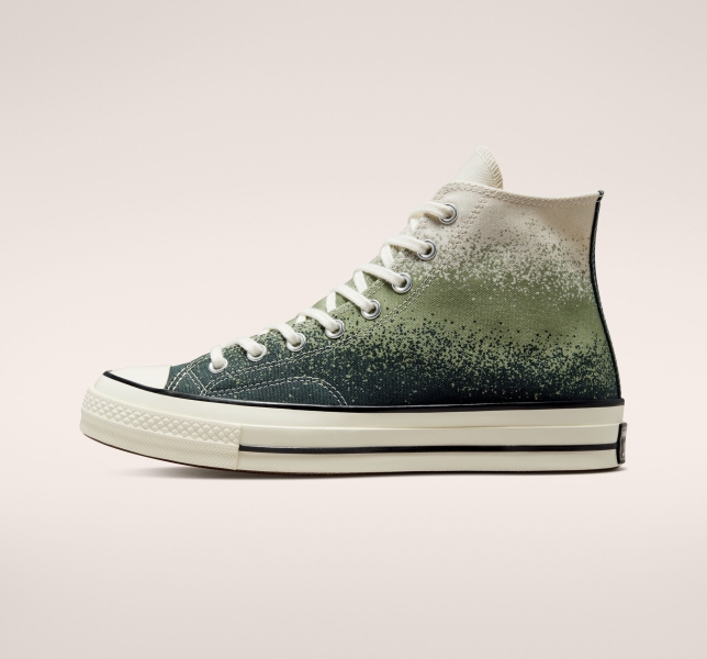 Men's Converse Chuck 70 Scatter Dye Canvas Shoes Black / Light | 096-YBUGAM