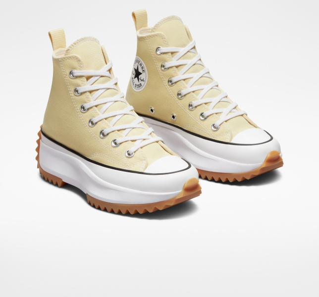 Women's Converse Run Star Seasonal High Tops Lemon / Black / White | 961-JYFOXR