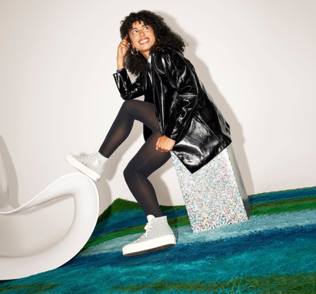 Women's Converse Chuck Taylor All Star Lift Houndstooth Shine High Tops Silver | 983-WEXIAM