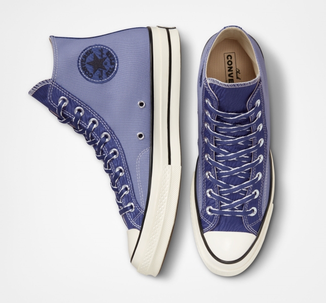 Men's Converse Chuck 70 Mixed Materials Canvas Shoes Purple / Purple | 806-DNQRYP