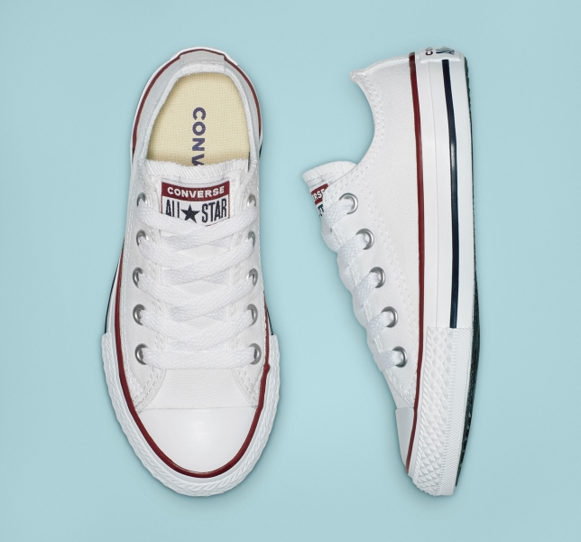 Kids' Converse Chuck Taylor All Star Classic Canvas Shoes White | 516-CZFNXH