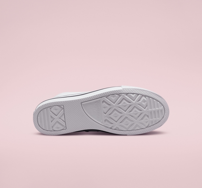 Kids' Converse Chuck Taylor All Star Lift Leather Platform Shoes White / Beige White / Black | 024-QPOEZR