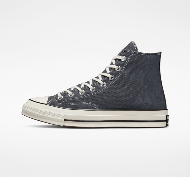 Men's Converse Chuck 70 Vintage Canvas Shoes Grey / Black | 029-TREUSK