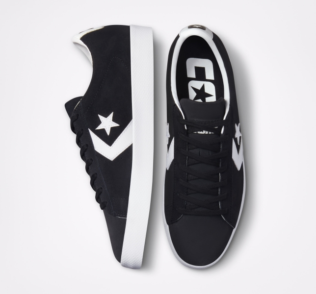 Men's Converse CONS PL Vulc Pro Suede Skate Shoes Black / White / White | 820-ZFGUYL