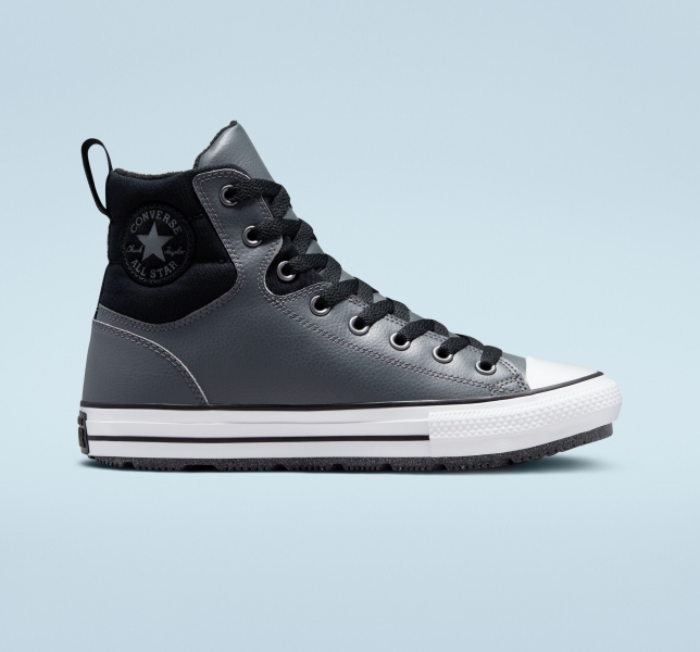 Women's Converse Chuck Taylor All Star Berkshire Boots Grey / Black / Black | 947-QZMERV