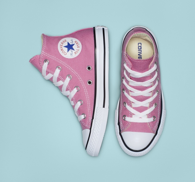 Kids' Converse Chuck Taylor All Star Classic Canvas Shoes Pink | 901-HAEDJS