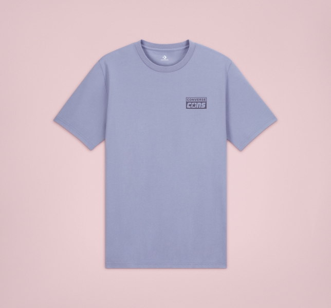 Men's Converse CONS Graphic T Shirts Purple | 869-HVFIBA