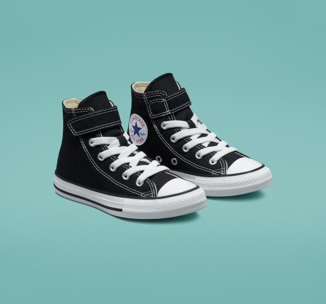 Kids' Converse Chuck Taylor All Star Easy-On Canvas Shoes Black / Beige / White | 903-ZDFVOJ