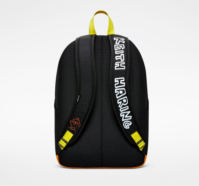 Men's Converse Keith Haring Go 2 Bags & Backpacks Black | 182-PGJDTQ