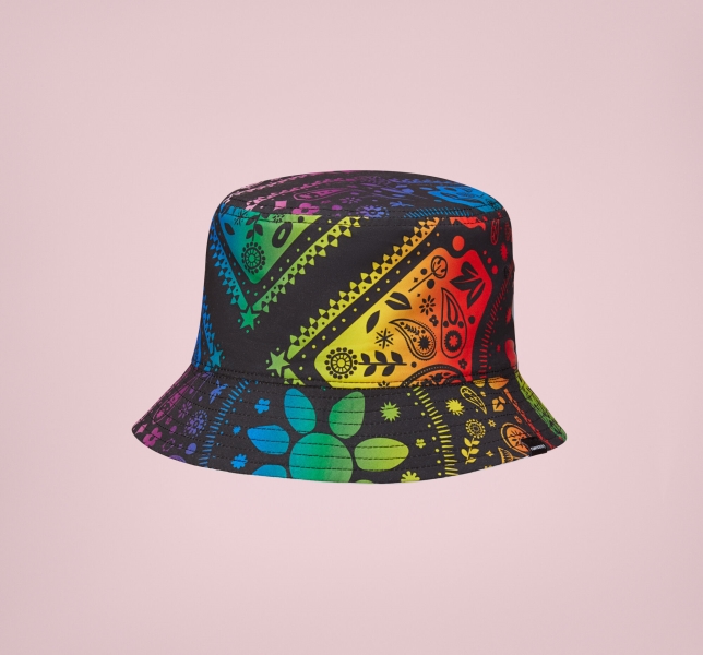 Women's Converse Pride Reversible Bucket Hats White | 526-AMLIYD