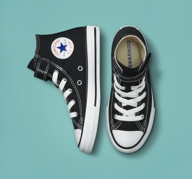 Kids' Converse Chuck Taylor All Star Easy-On Canvas Shoes Black / Beige / White | 903-ZDFVOJ