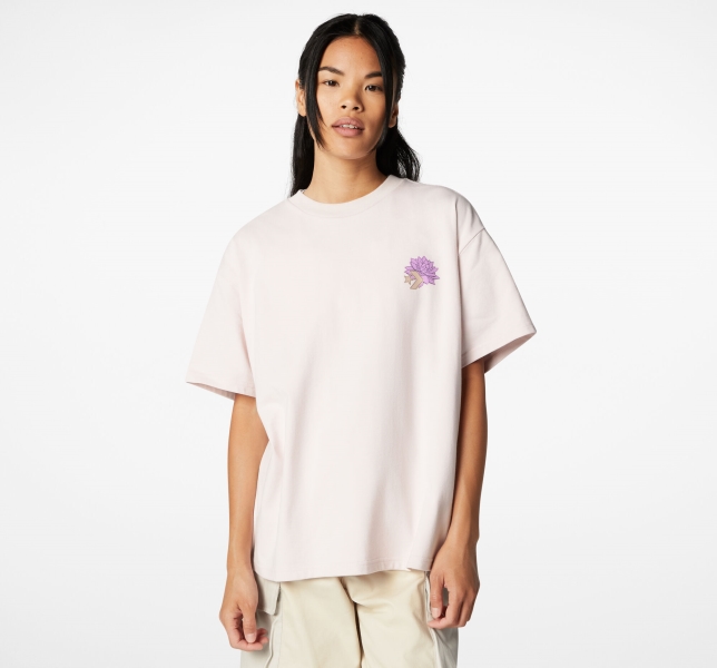 Women's Converse Desert Rave Oversized Art T Shirts Rose | 053-WXKILP