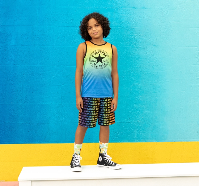 Kids' Converse Ombre Muscle Tanks Orange | 591-ONGDLF