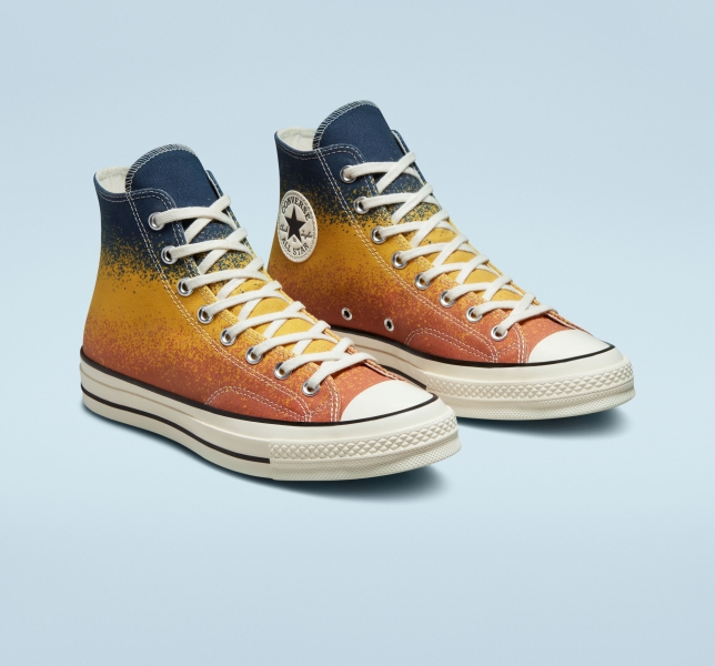 Men's Converse Chuck 70 Scatter Dye Canvas Shoes Multicolor | 368-MTLZEO