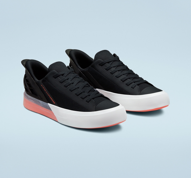 Women's Converse Chuck Taylor All Star FlyEase Low Tops Black / Mango / White | 908-PZDART