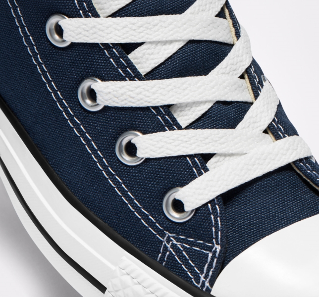 Men's Converse Chuck Taylor All Star Classic Canvas Shoes Navy | 607-ICRJWA