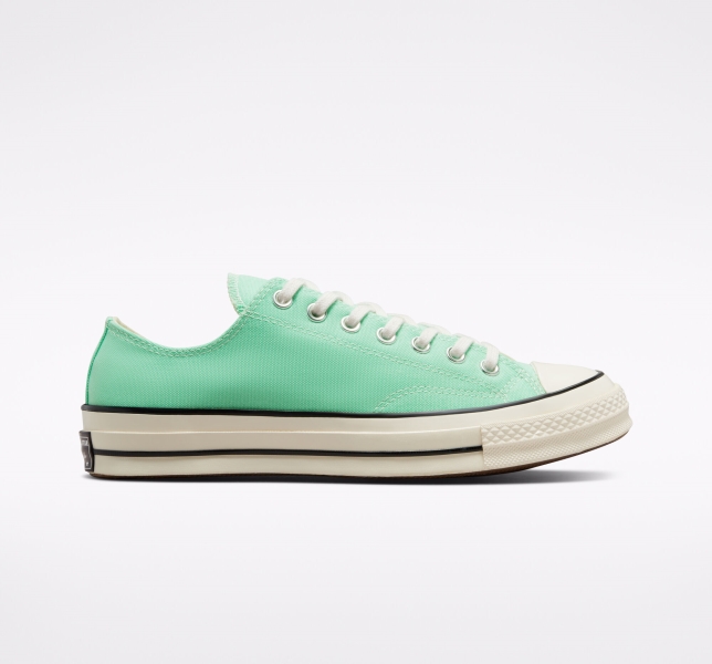 Women's Converse Chuck 70 Canvas Low Tops Green / Black | 658-KLSPEM