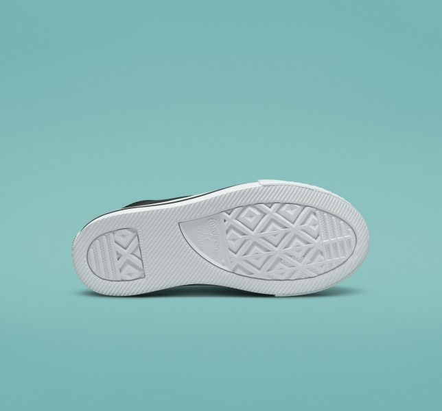 Kids' Converse Chuck Taylor All Star Lift Leather Platform Shoes Black / Beige White / White | 386-XUPSYH