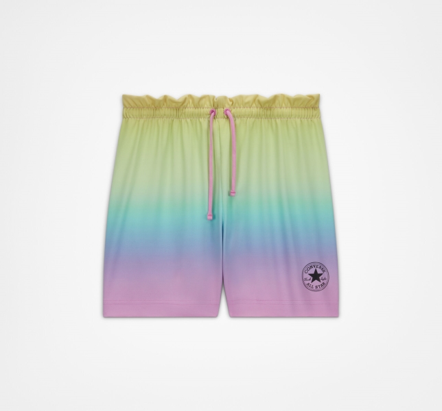 Kids' Converse Gradient Paper Shorts Pink | 634-IUGAHY