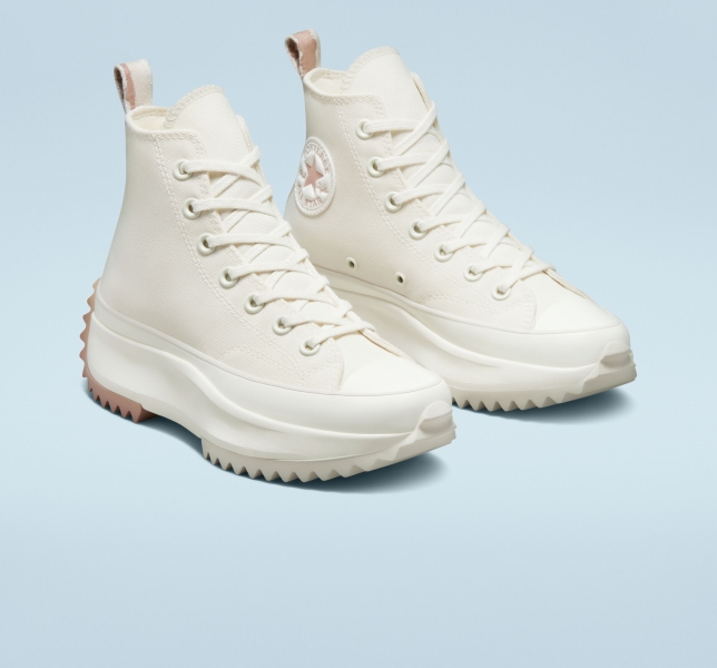 Women's Converse Run Star Crafted Canvas Shoes Brown | 673-UBMZTV