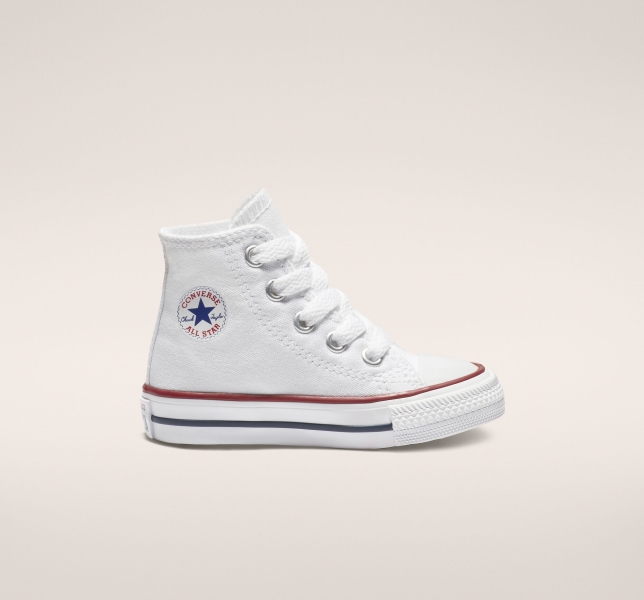 Kids' Converse Chuck Taylor All Star Classic Canvas Shoes White | 965-GMVZOB