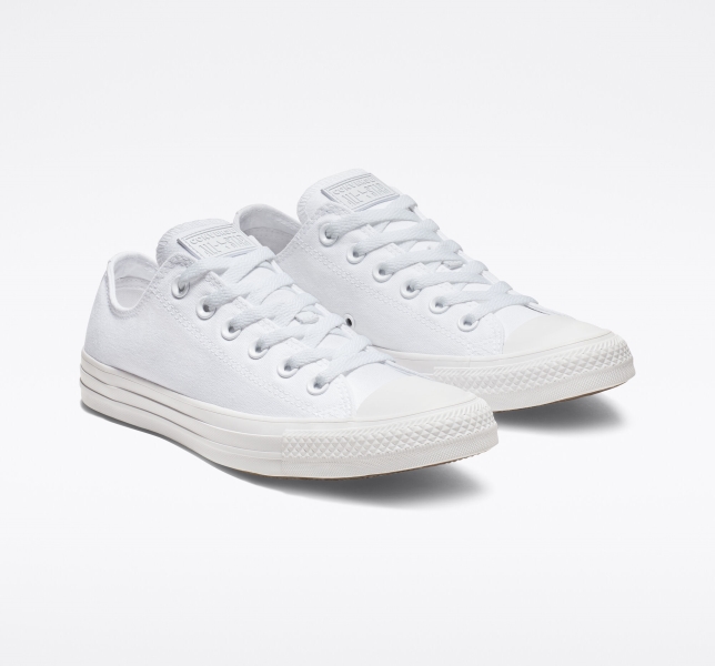 Men's Converse Chuck Taylor All Star Classic Canvas Shoes White | 602-SGIHLO