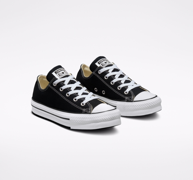Kids' Converse Chuck Taylor All Star Lift Platform Shoes Black / White / Black | 298-ORWPYA