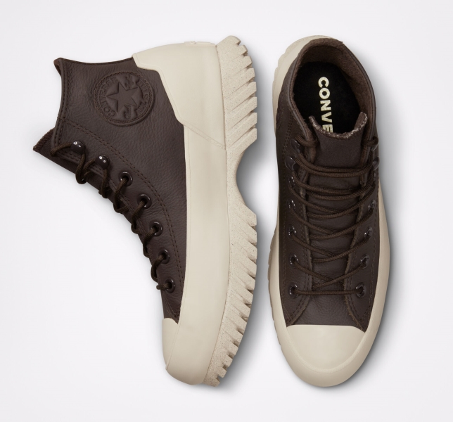 Women's Converse Chuck Taylor All Star Lugged 2.0 Counter Climate Boots Brown / White | 698-NYWTRH