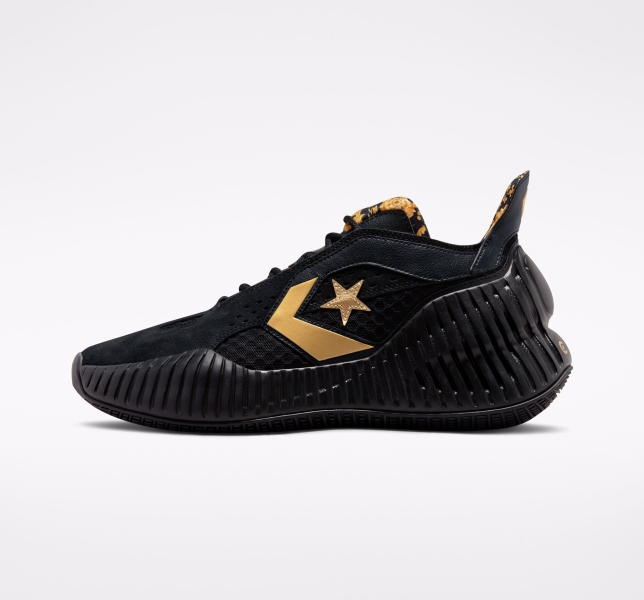 Men's Converse All Star BB Prototype CX Detail Basketball Black / Gold / Black | 163-MXVRSG