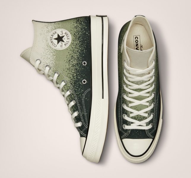 Men's Converse Chuck 70 Scatter Dye Canvas Shoes Black / Light | 096-YBUGAM