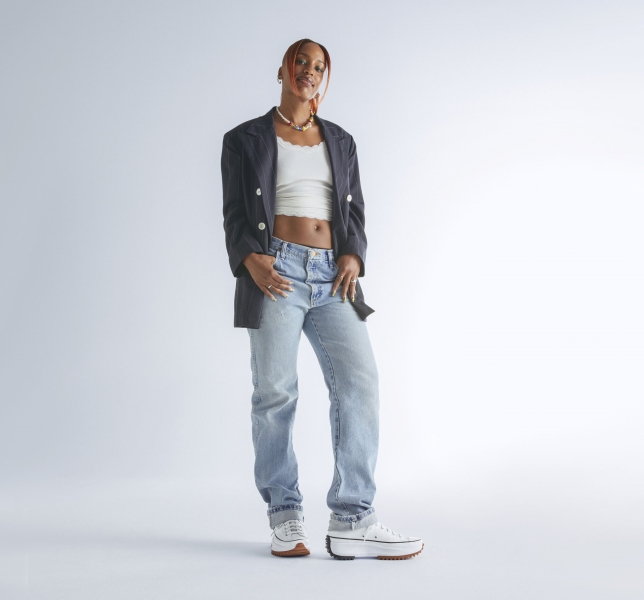 Women's Converse Run Star Platform Shoes White / Black | 045-PNTEAB