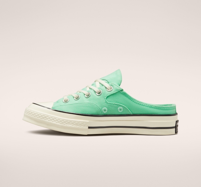 Women's Converse Chuck 70 Mule Canvas Shoes Green / Black | 135-SJEQBD