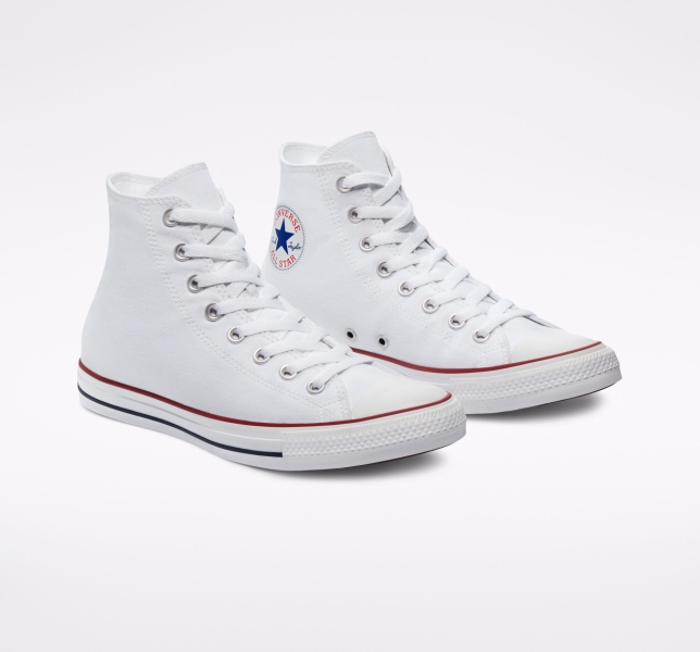 Men's Converse Chuck Taylor All Star Classic Canvas Shoes White | 703-JWTMES